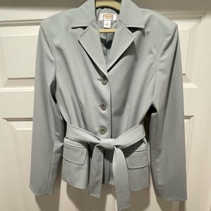 2x Host Pick! Pale blue Talbots Petite belted blazer, EUC, size 2P